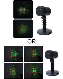 Assorted Red Green Pattern and Dot Motions Laser Light