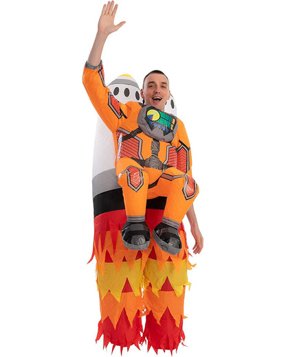 Astronaut On A Rocket Inflatable Adult Costume