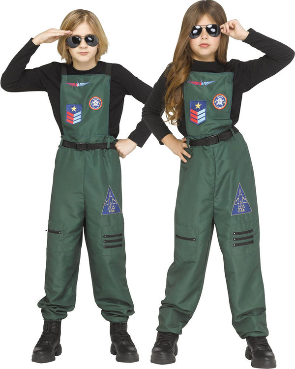 Aviator Jumpsuit Kids Costume
