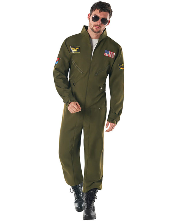 Aviator Jumpsuit Mens Costume