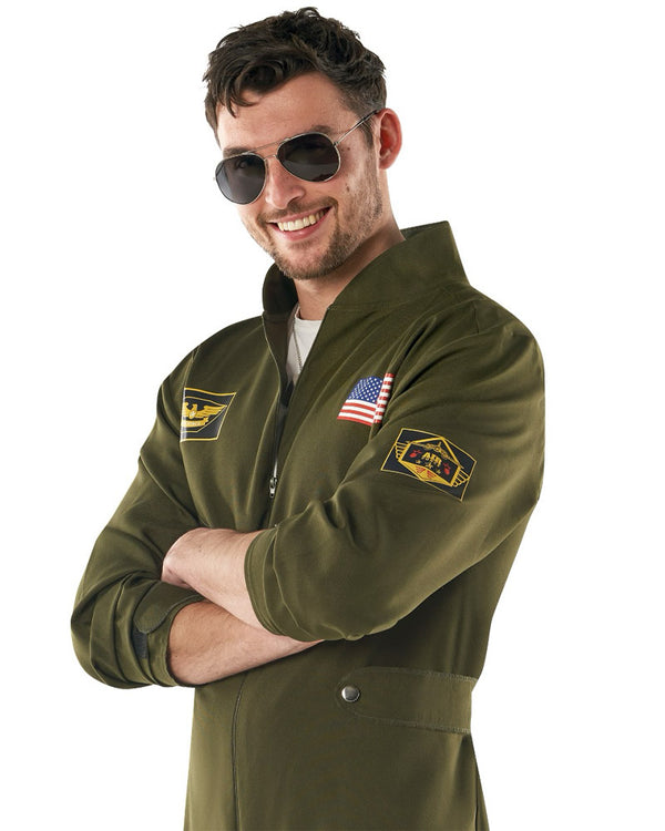 Aviator Jumpsuit Mens Costume