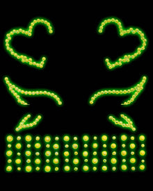 Ayla Glow in the Dark Face Jewels Sticker