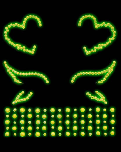 Ayla Glow in the Dark Face Jewels Sticker