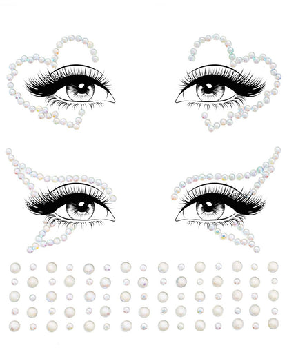 Ayla Glow in the Dark Face Jewels Sticker
