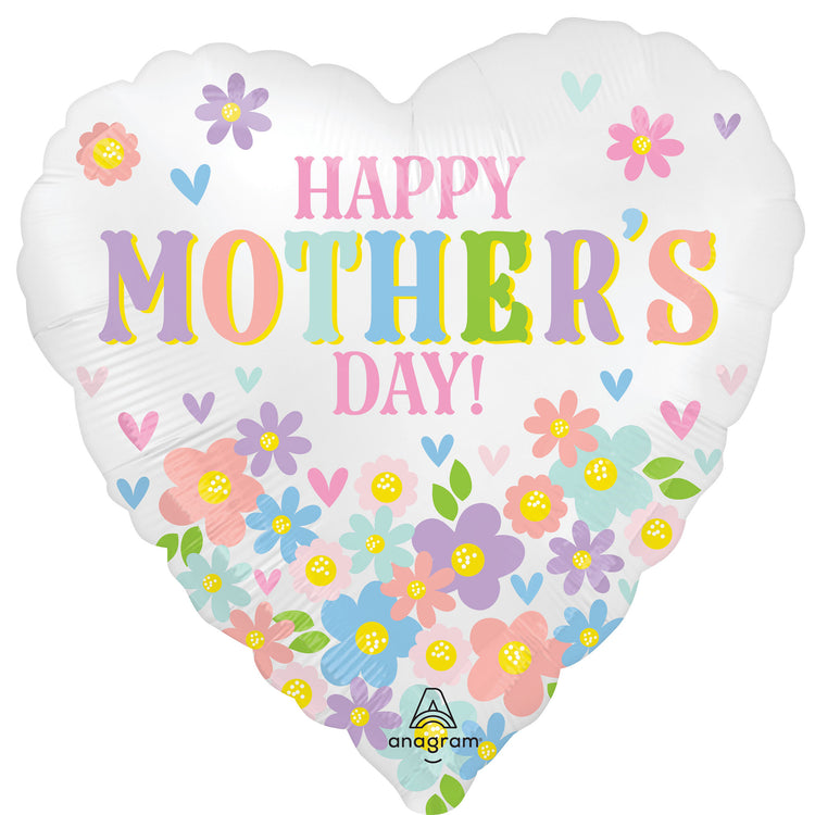 45cm Standard Satin XL Happy Mothers Day Daisy Chain Foil Balloon