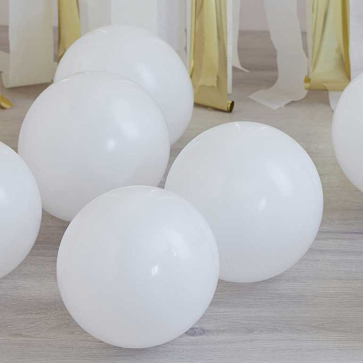 Ginger Ray Balloon Pack 12cm White Pack of 40