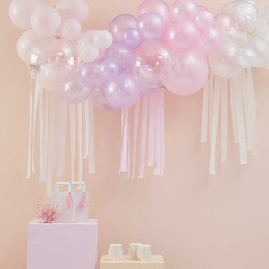 Balloon Arch Backdrop & Streamers Pastel Pack of 59