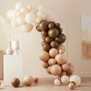 Balloon Arch Taupe Brown & Peach Pack of 73