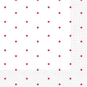 Apple Red Dots 2ply Beverage Napkins Pack of 16