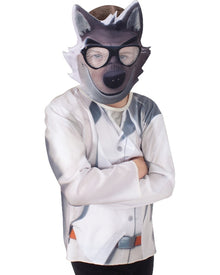 Bad Guys Mr Wolf Top and Mask Boys Halloween Costume