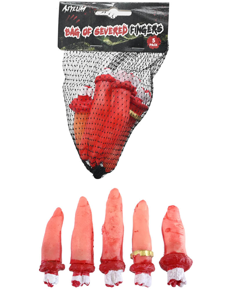 Bag of Severed Fingers Pack of 5 For Halloween