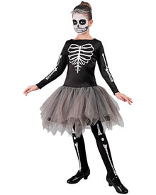 Ballerina Skeleton Girls Halloween Costume