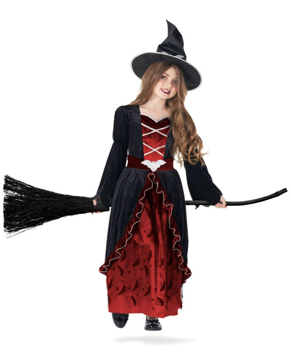Bat Witch Red Girls Costume