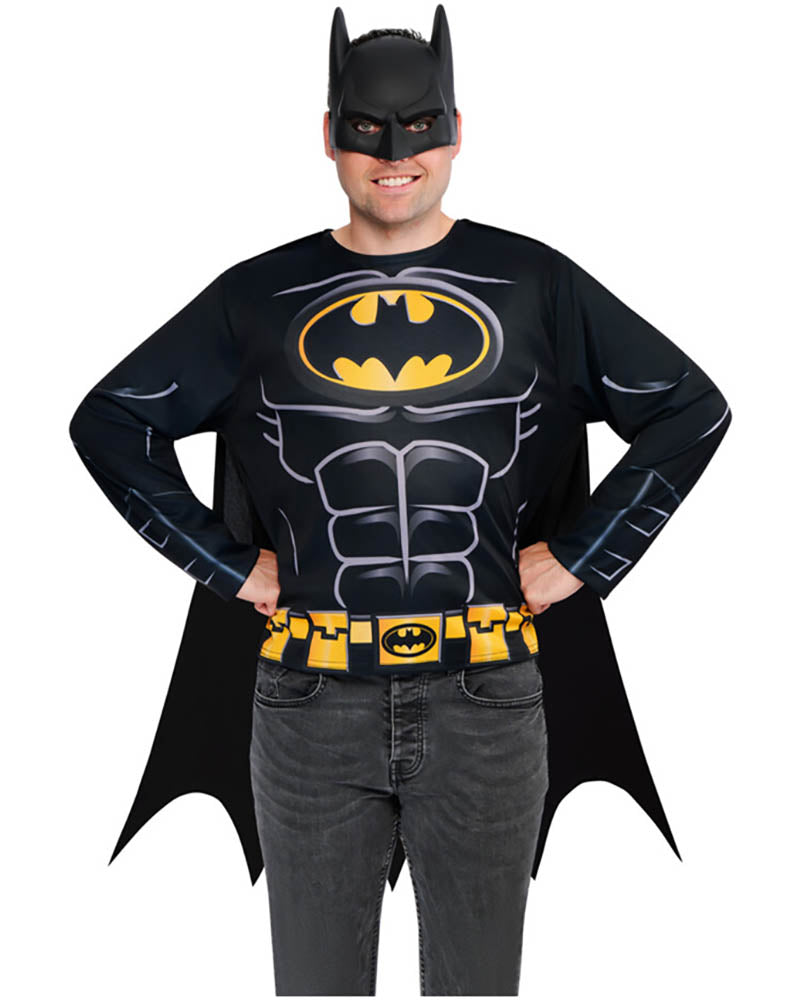 Batman Adult Shirt Cape and Mask Set