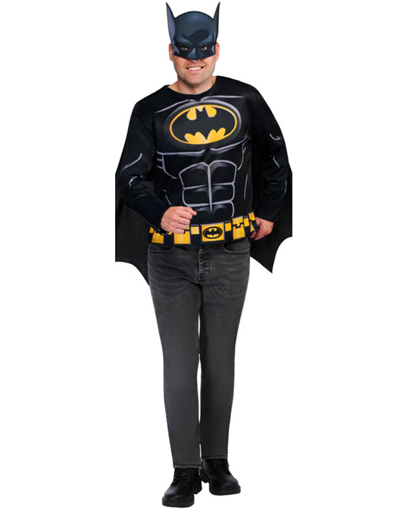 Batman Adult Shirt Cape and Mask Set
