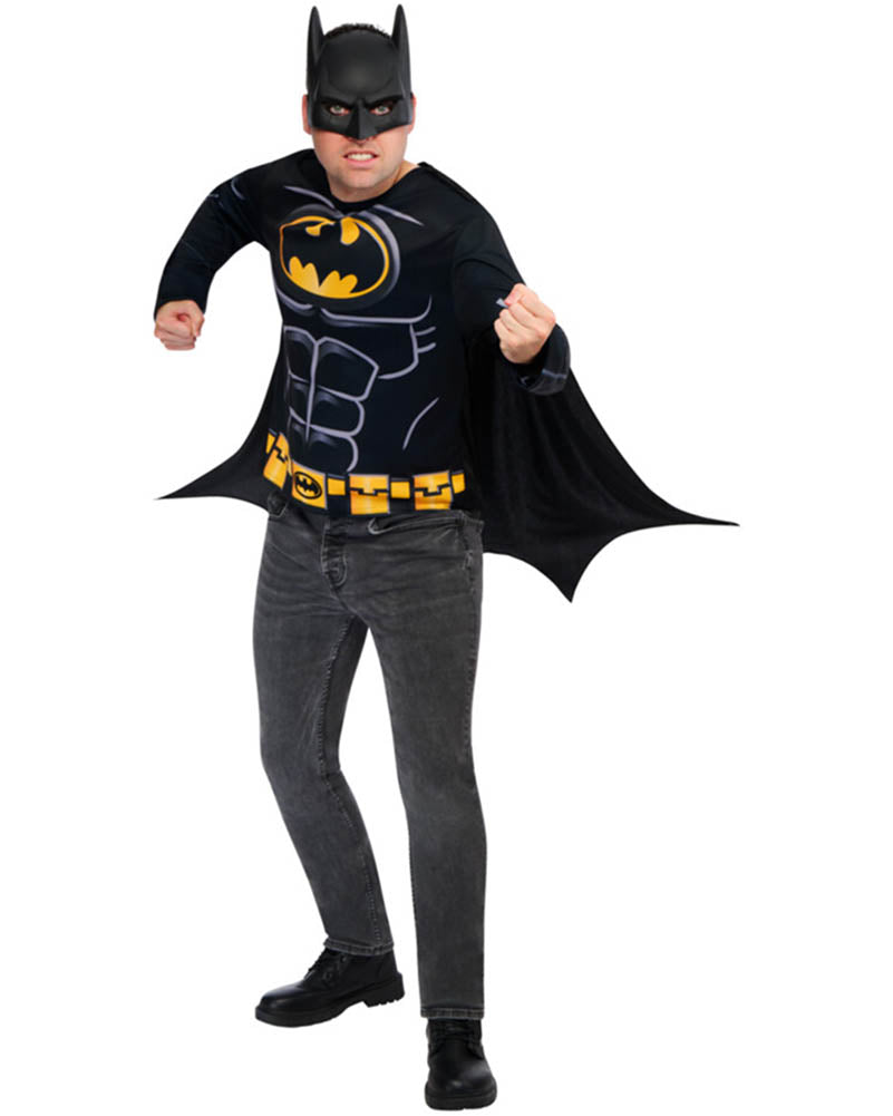 Batman Adult Shirt Cape and Mask Set