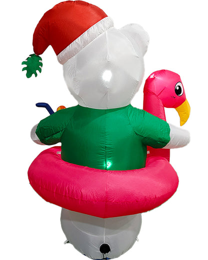 Bear with Flamingo Pool Float Christmas Lawn Inflatable 1.8m