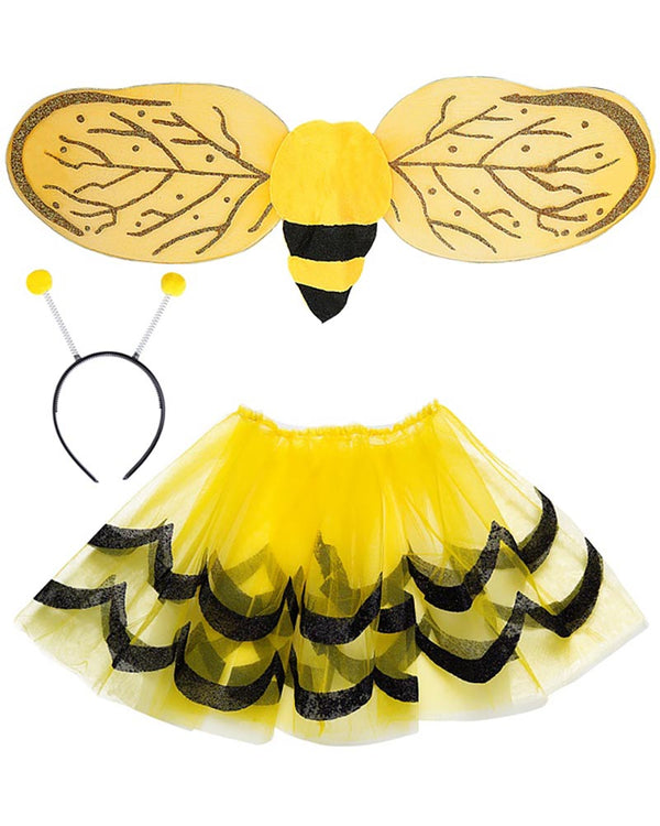 Bee Tutu Wings and Antennae Kids Set