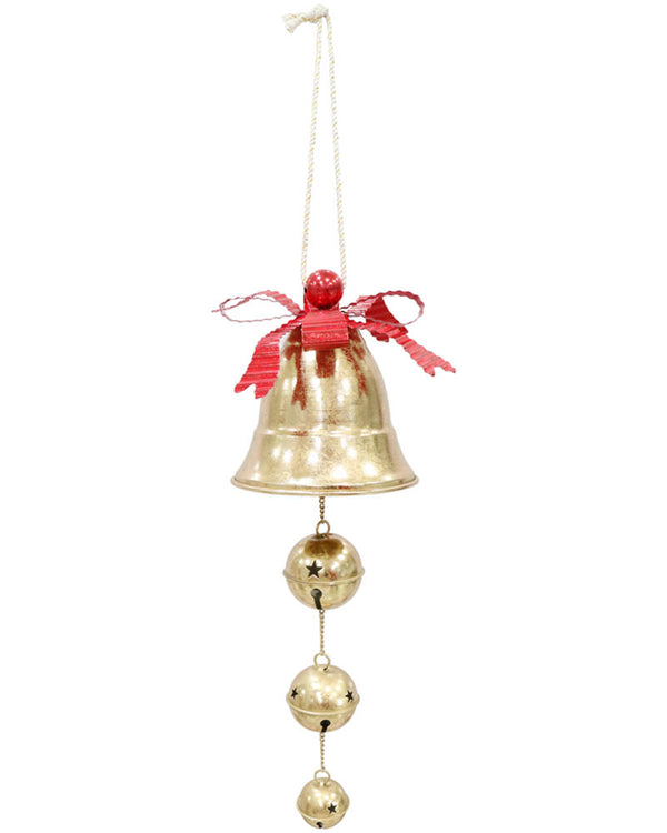 Christmas Bell Hanger Antique Gold 60cm