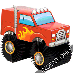 Monster Truck Rally Centerpiece 3D Truck Shaped Wheels