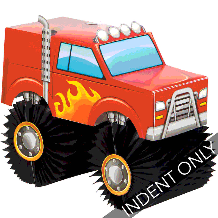 Monster Truck Rally Centerpiece 3D Truck Shaped Wheels