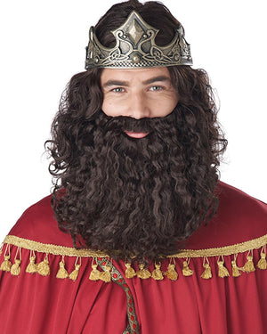 Biblical King Long Brown Christmas Wig and Beard