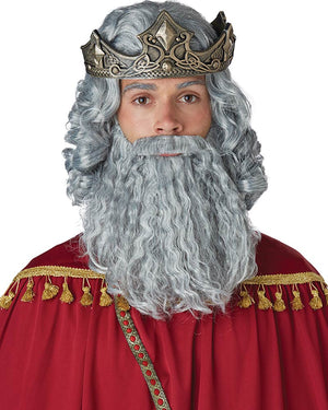 Biblical King Grey Wig and Beard