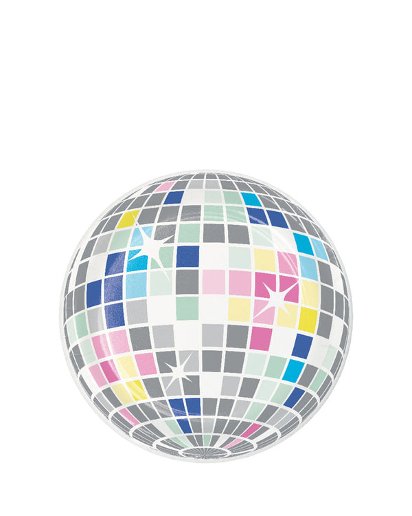 Birthday Beats Disco Ball 17cm Paper Plates Pack of 8