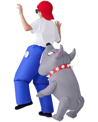 Bitten By a Bulldog Inflatable Kids Costume