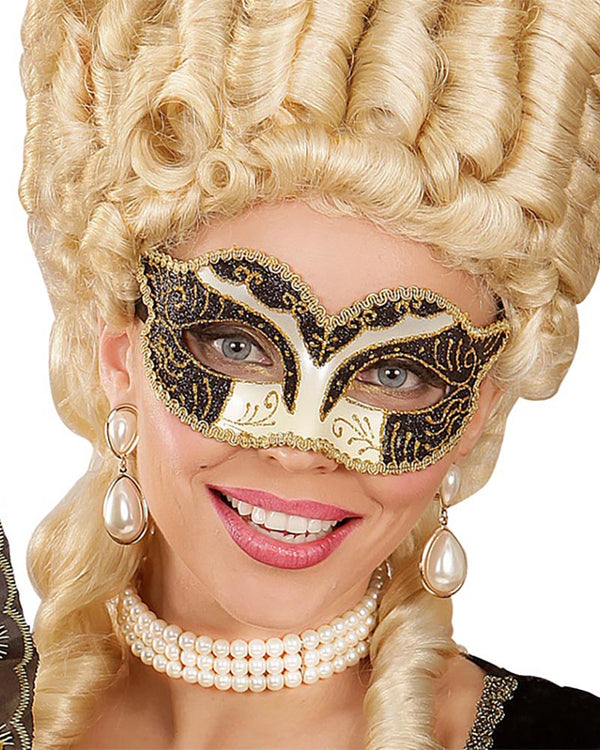 Black and Gold Duchess Eye Mask