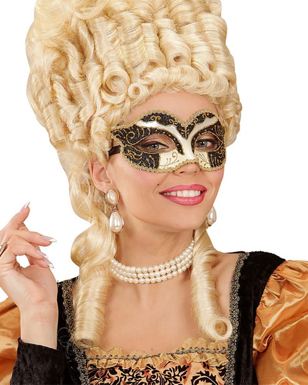 Black and Gold Duchess Eye Mask