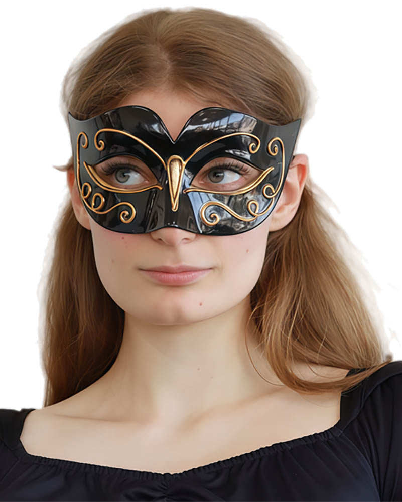 Black and Gold Masquerade Eye Mask