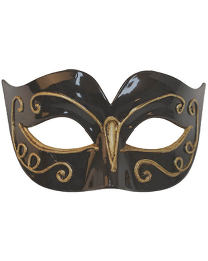 Black and Gold Masquerade Eye Mask