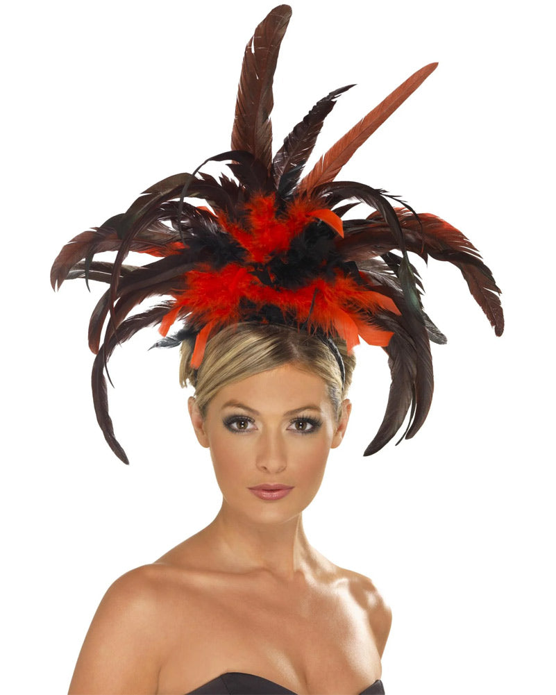 Black and Red Burlesque Headband