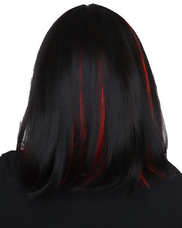 Black and Red Two Tone Heat Resistant Premium Bob Wig