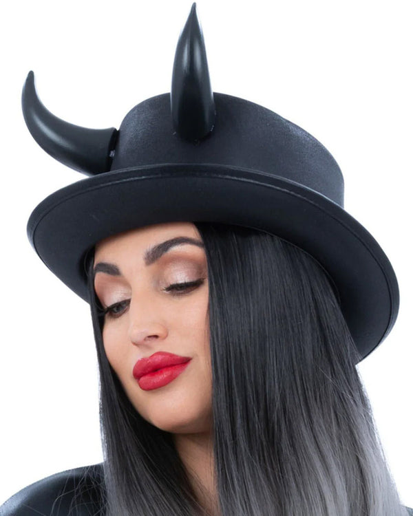Black Devil Metallic Deluxe Top Hat