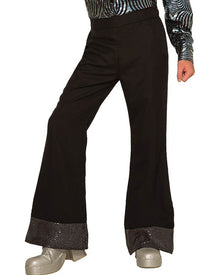 70s Disco Sequin Black Mens Pants