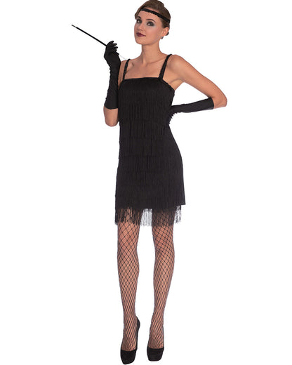 Black Flapper Womens Costume Size 14-16