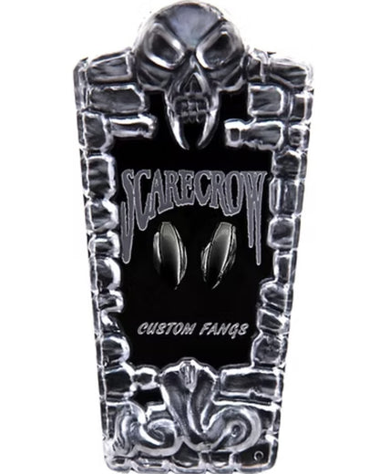 Black Glam Metallic Deluxe Vampire Fangs For Halloween