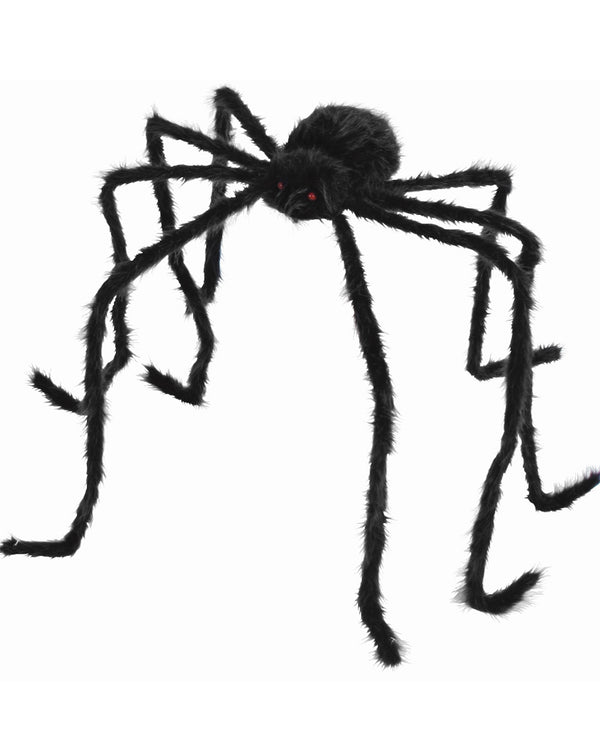 Black Hairy Spider with Posable Legs 2.2m