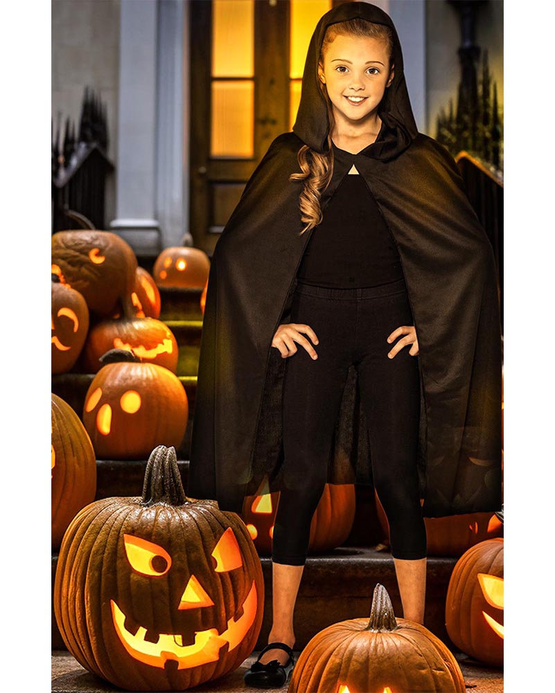 Black Hooded Cape