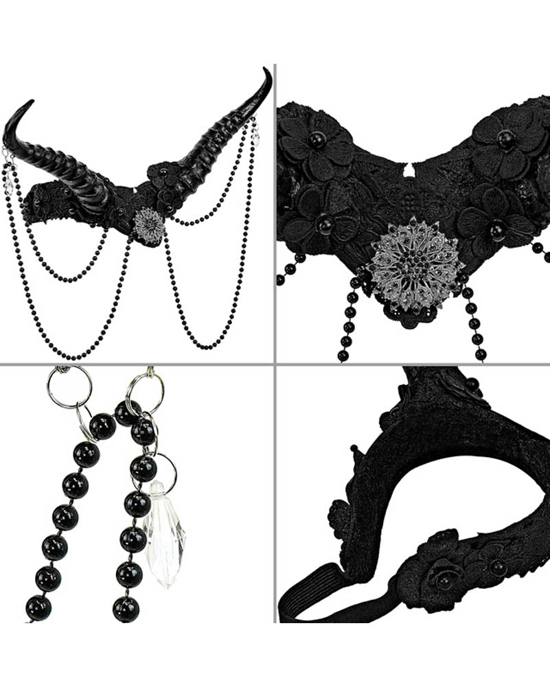 Black Horns Headpiece
