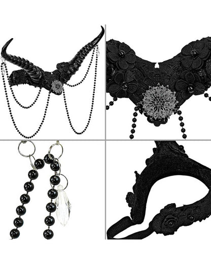 Black Horns Headpiece