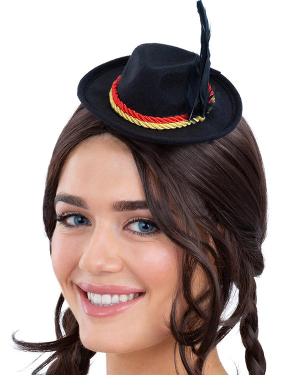 Black Mini Bavarian Trenker Hat