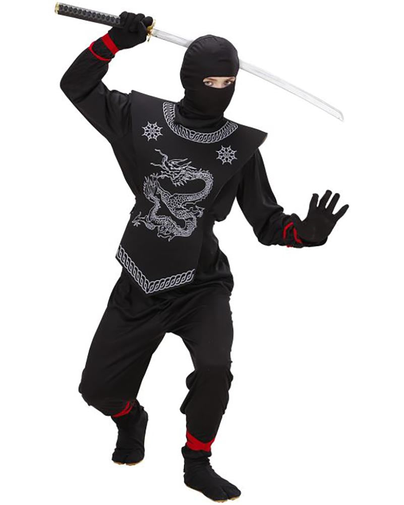 Stealthy Black Ninja Boys Costume