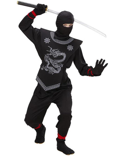 Stealthy Black Ninja Boys Costume