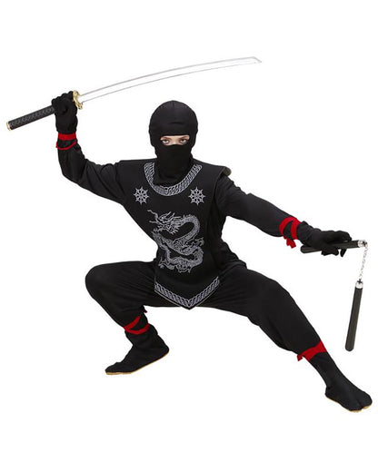 Stealthy Black Ninja Boys Costume