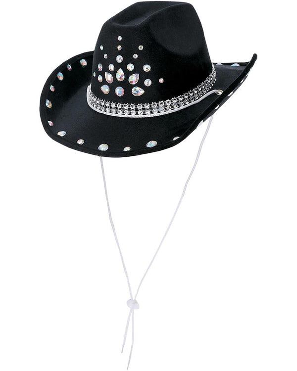 Black Rhinestone Cowboy Hat
