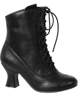 Black Sarah Victorian Premium Womens Boots