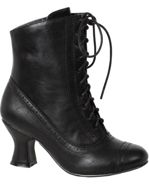 Black Sarah Victorian Womens Boots